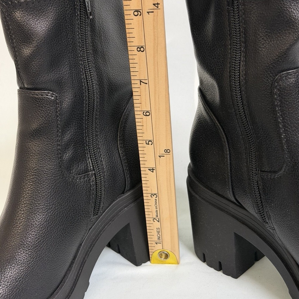 NEW Sun + Stone Size-7M Women's Veronaa Stretch Lug Boots Black - Picture 5 of 10